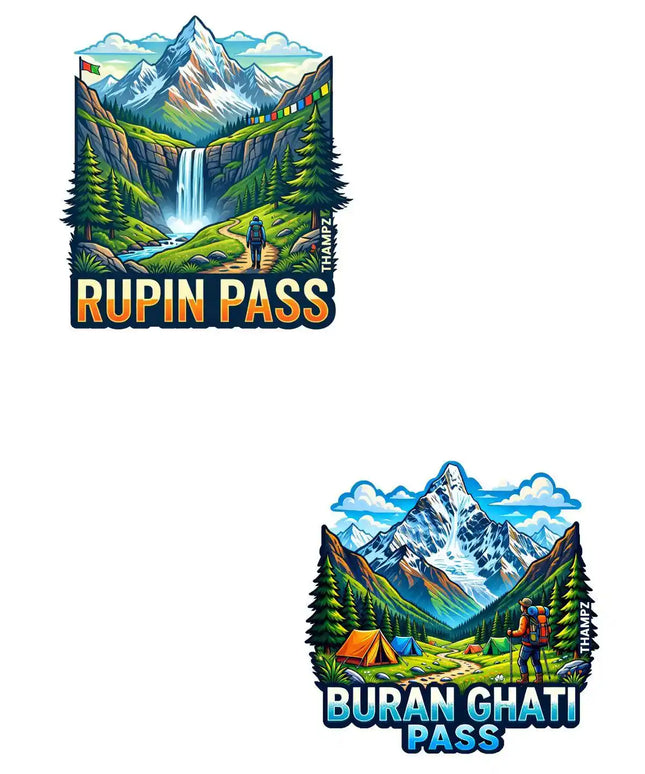 Rupin Pass Buran Ghati Pass 3D Embossed Flexible Fridge Magnet