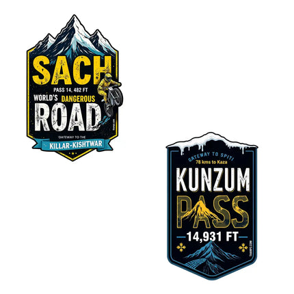 sach pass  kunzum pass 3d embossed flexible fridge magnet combo set of 2 05mm premium travel souvenir
