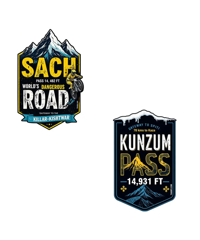 sach pass  kunzum pass 3d embossed flexible fridge magnet combo set of 2 05mm premium travel souvenir