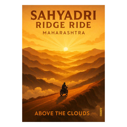 Sahyadri Ridge Ride Poster Above The Clouds Maharashtra