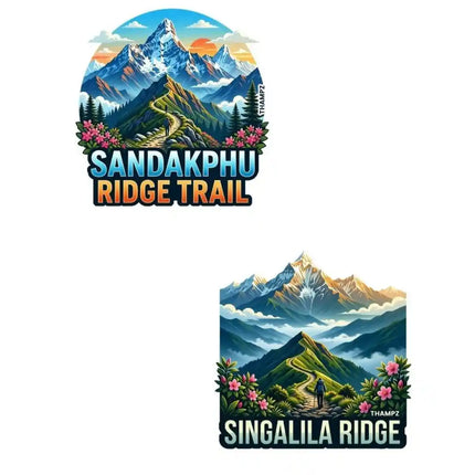 Sandakphu Ridge Trail & Singalila Ridge Fridge Magnet – Himalayan Travel Souvenir & Collectible