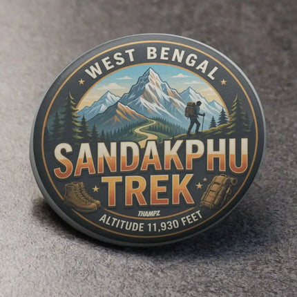 Sandakphu Trek West Bengal Pin Badge – Himalayan Travel Souvenir