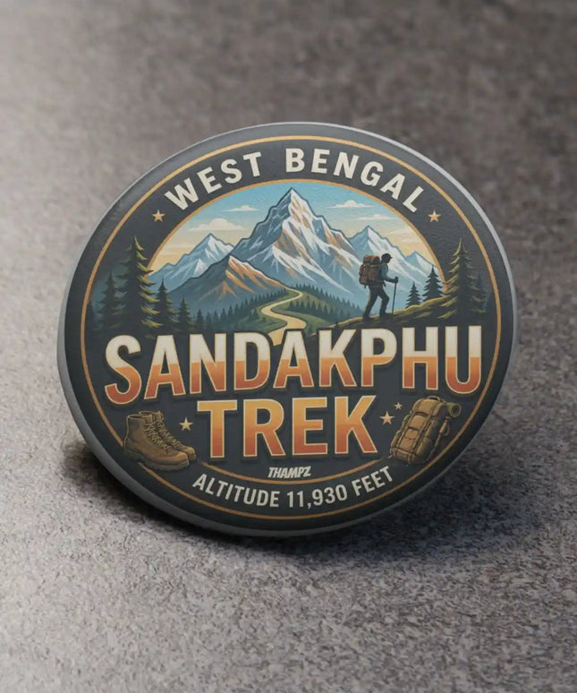 Sandakphu Trek West Bengal Pin Badge – Himalayan Travel Souvenir