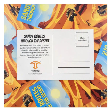 sandy routes through the desert travel postcard scenic photo postcard