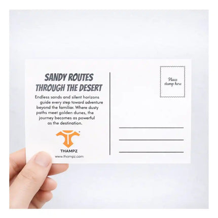 sandy routes through the desert travel postcard scenic photo postcard