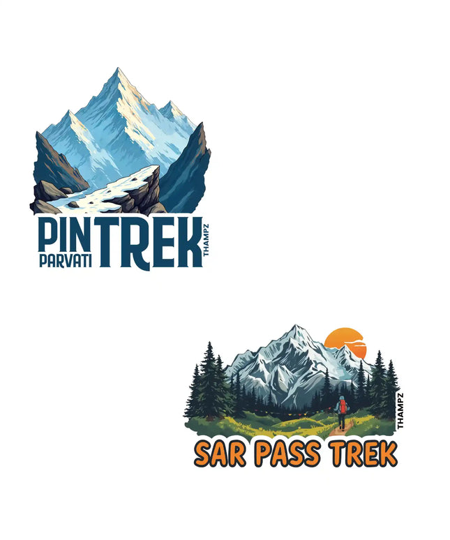 sar pass  pin parvati 3d embossed vinyl stickers combo set of 2 premium die cut travel souvenir