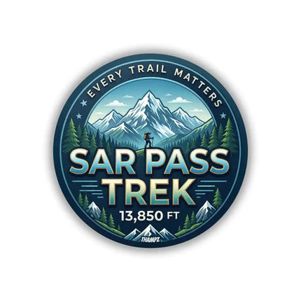 Sar Pass Trek Himalayan Pin Badge – Mountain Adventure Travel Souvenir