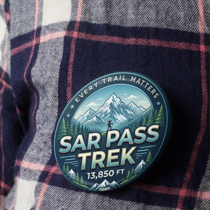Sar Pass Trek Himalayan Pin Badge – Mountain Adventure Travel Souvenir