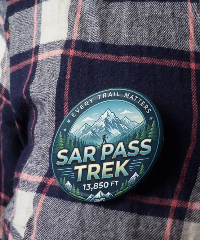 Sar Pass Trek Himalayan Pin Badge – Mountain Adventure Travel Souvenir