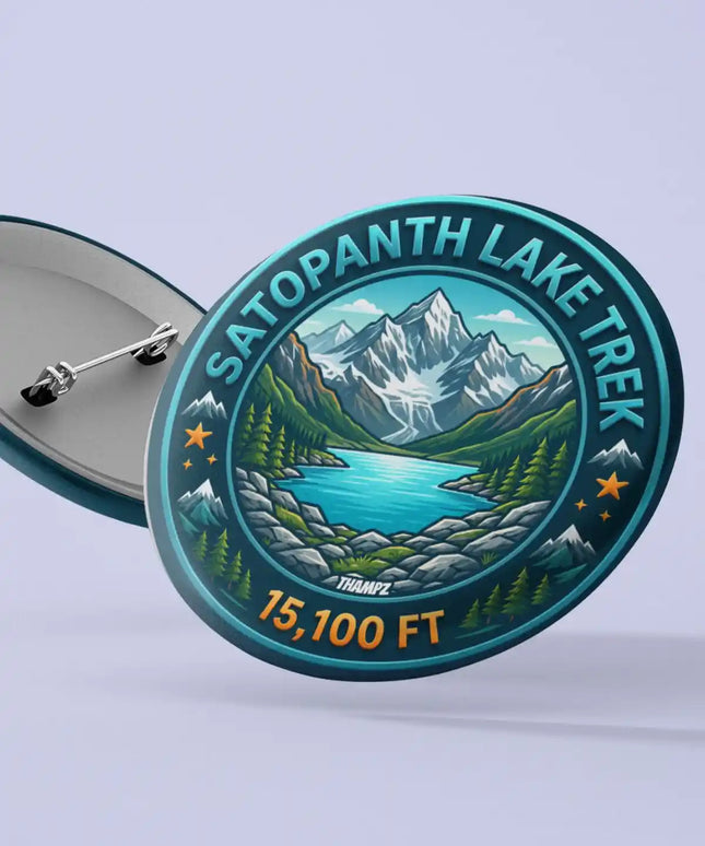 Satopanth Lake Trek Himalayan Pin Badge – Mountain Adventure Travel Souvenir