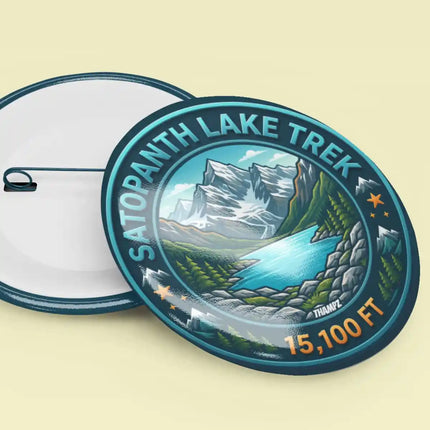 Satopanth Lake Trek Himalayan Pin Badge – Mountain Adventure Travel Souvenir