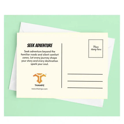 seek adventure travel postcard photo postcard
