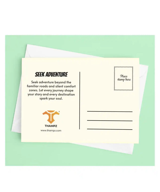 seek adventure travel postcard photo postcard