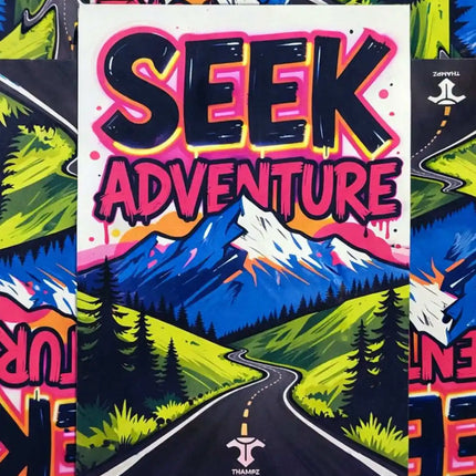 seek adventure travel postcard photo postcard