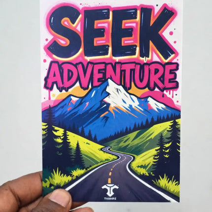 seek adventure travel postcard photo postcard