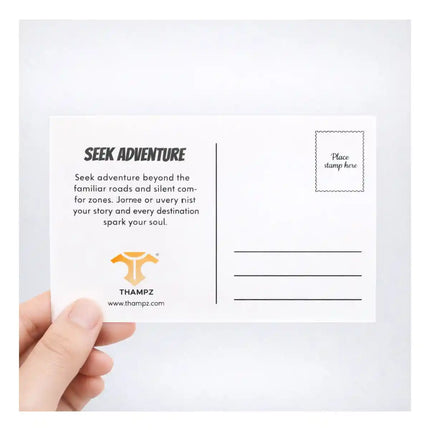 seek adventure travel postcard photo postcard
