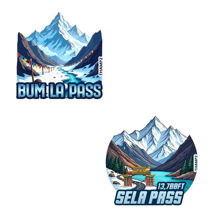 sela pass  bum la pass premium matte vinyl stickers combo set of 2 die cut premium travel souvenir