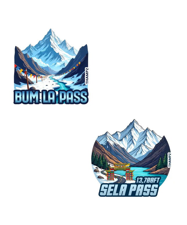 sela pass  bum la pass premium matte vinyl stickers combo set of 2 die cut premium travel souvenir