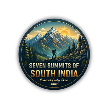 Seven Summits of South India Pin Badge – Mountain Adventure Travel Souvenir