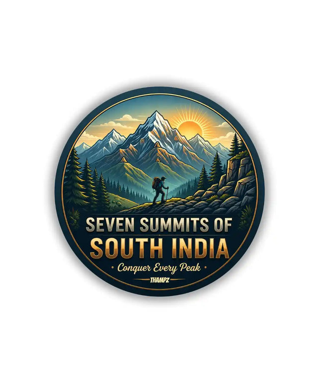 Seven Summits of South India Pin Badge – Mountain Adventure Travel Souvenir