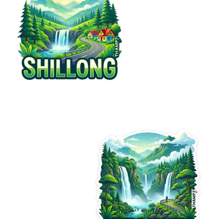 Shillong Cherrapunji 3D Embossed Flexible Fridge Magnet