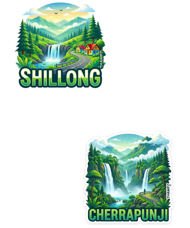 Shillong Cherrapunji 3D Embossed Flexible Fridge Magnet