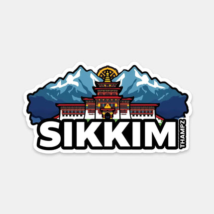 Sikkim Himalayan Monastery Fridge Magnet
