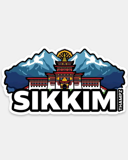 Sikkim Himalayan Monastery Vinyl Sticker