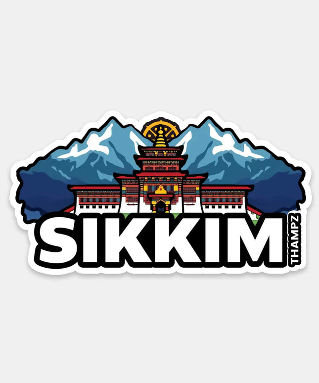 Sikkim Himalayan Monastery Vinyl Sticker