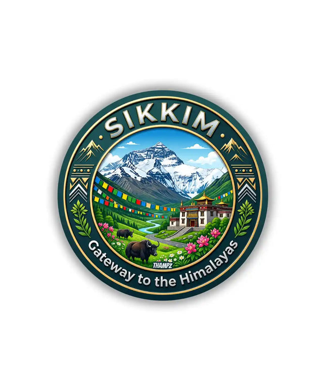 Sikkim Kanchenjunga Monastery Pin Badge – Himalayan Travel Souvenir