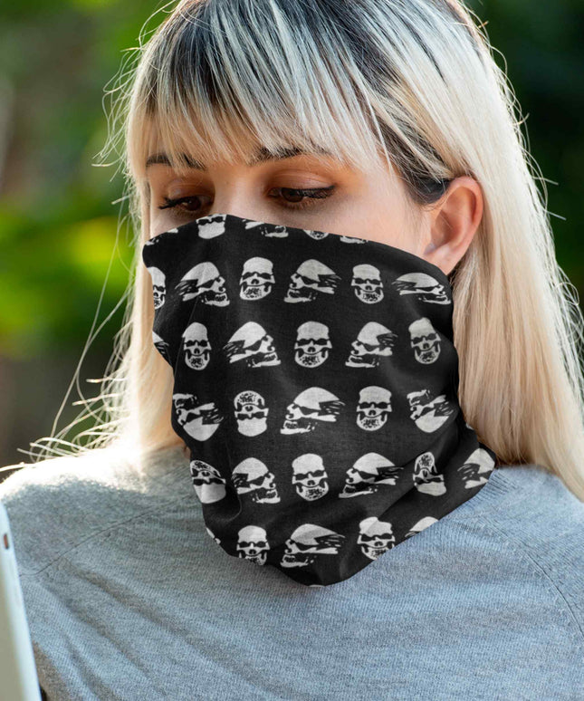Skull Print Seamless Unisex Bandana