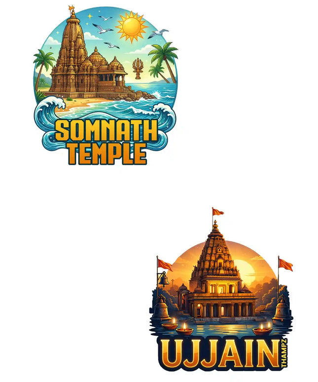 Somnath Temple Ujjain 3D Embossed Flexible Fridge Magnet