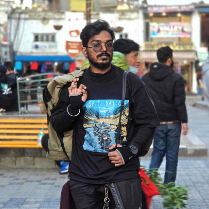 Spiti Valley Ride-Adventure Travel Edition Oversized T-Shirt