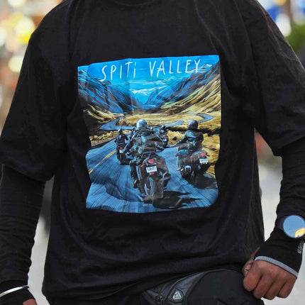 Spiti Valley Ride-Adventure Travel Edition Oversized T-Shirt