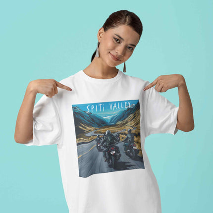 Spiti Valley Ride-Adventure Travel Edition Oversized T-Shirt