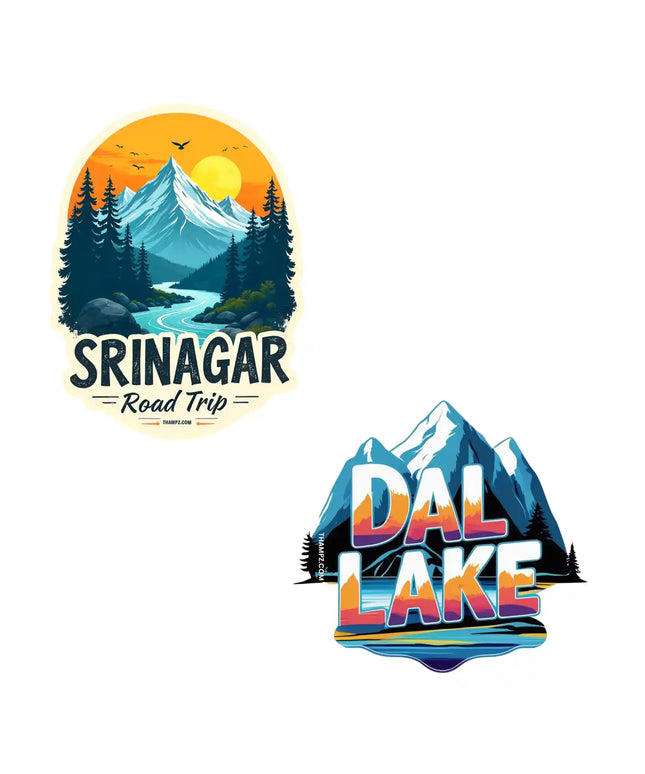 srinagar  dal lake 3d embossed flexible fridge magnet combo set of 2 05mm premium travel souvenir