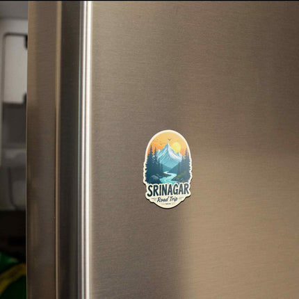 Srinagar Road Trip Fridge Magnet-Travel Souvenir
