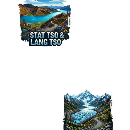 Stak Tso & Lang Tso and Drang Drung Glacier Fridge Magnet – Ladakh Travel Souvenir & Collectible