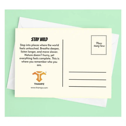 stay wild travel postcard photo postcard