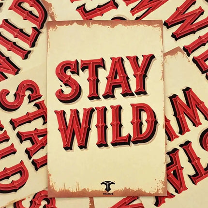 stay wild travel postcard photo postcard