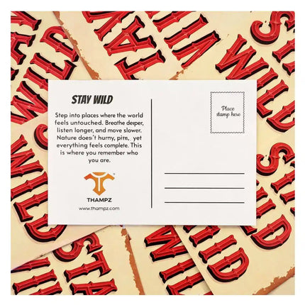 stay wild travel postcard photo postcard