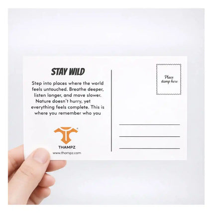 stay wild travel postcard photo postcard