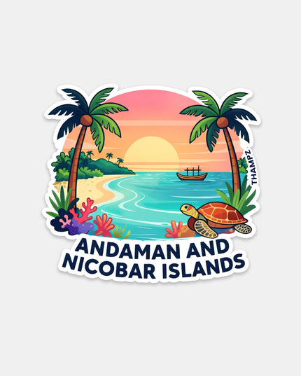 Andaman & Nicobar Islands Tropical Vinyl Sticker