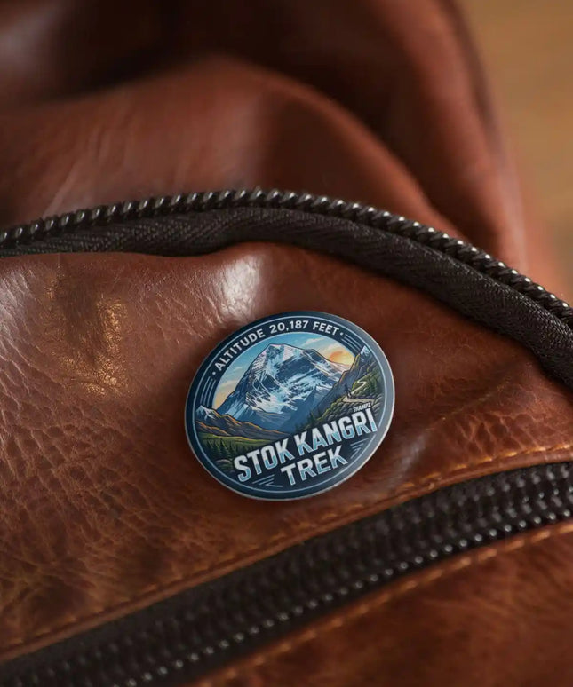 Stok Kangri Trek Ladakh Pin Badge – Himalayan Adventure Travel Souvenir