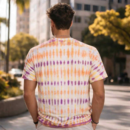 Sunset Stripe Unisex Tie & Dye T-Shirt
