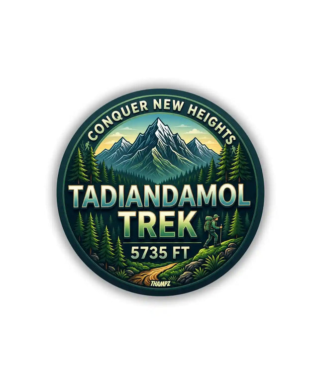 Tadiandamol Trek Pin Badge – Karnataka Hiking Travel Souvenir
