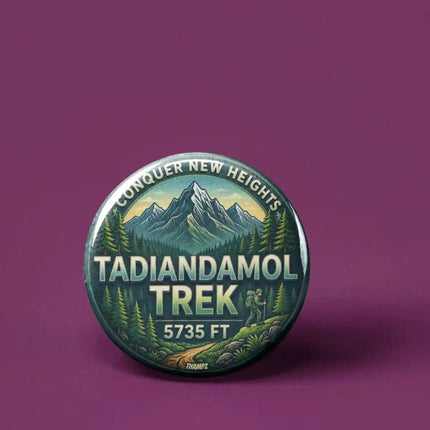 Tadiandamol Trek Pin Badge – Karnataka Hiking Travel Souvenir