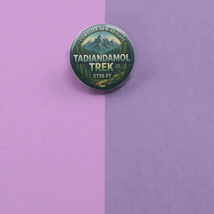 Tadiandamol Trek Pin Badge – Karnataka Hiking Travel Souvenir