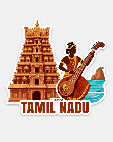 Tamil Nadu Cultural Heritage Vinyl Sticker