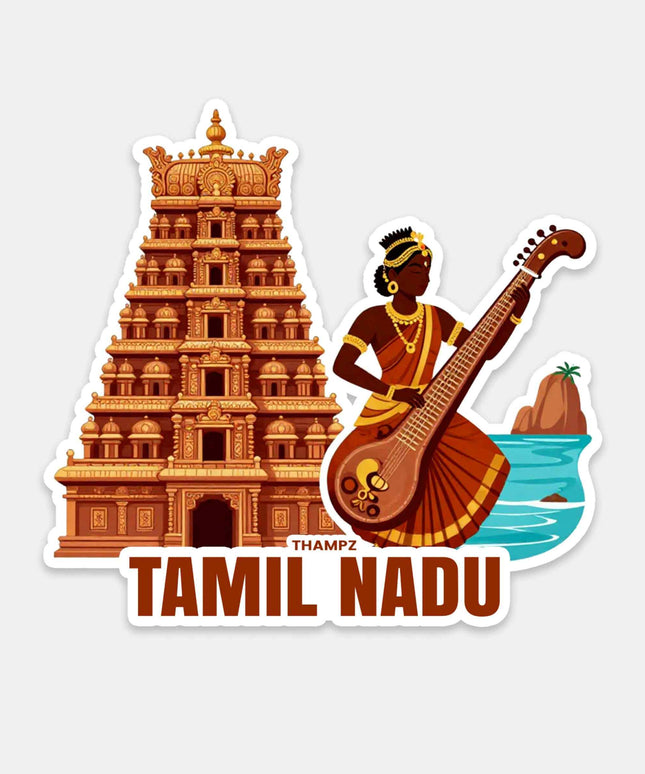Tamil Nadu Cultural Heritage Vinyl Sticker